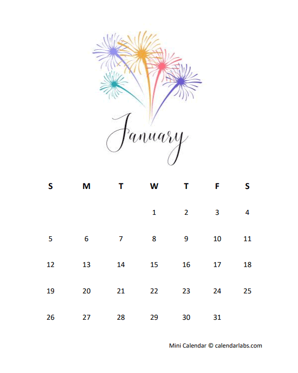 Custom Mini Calendar 2025 Free Printable Templates