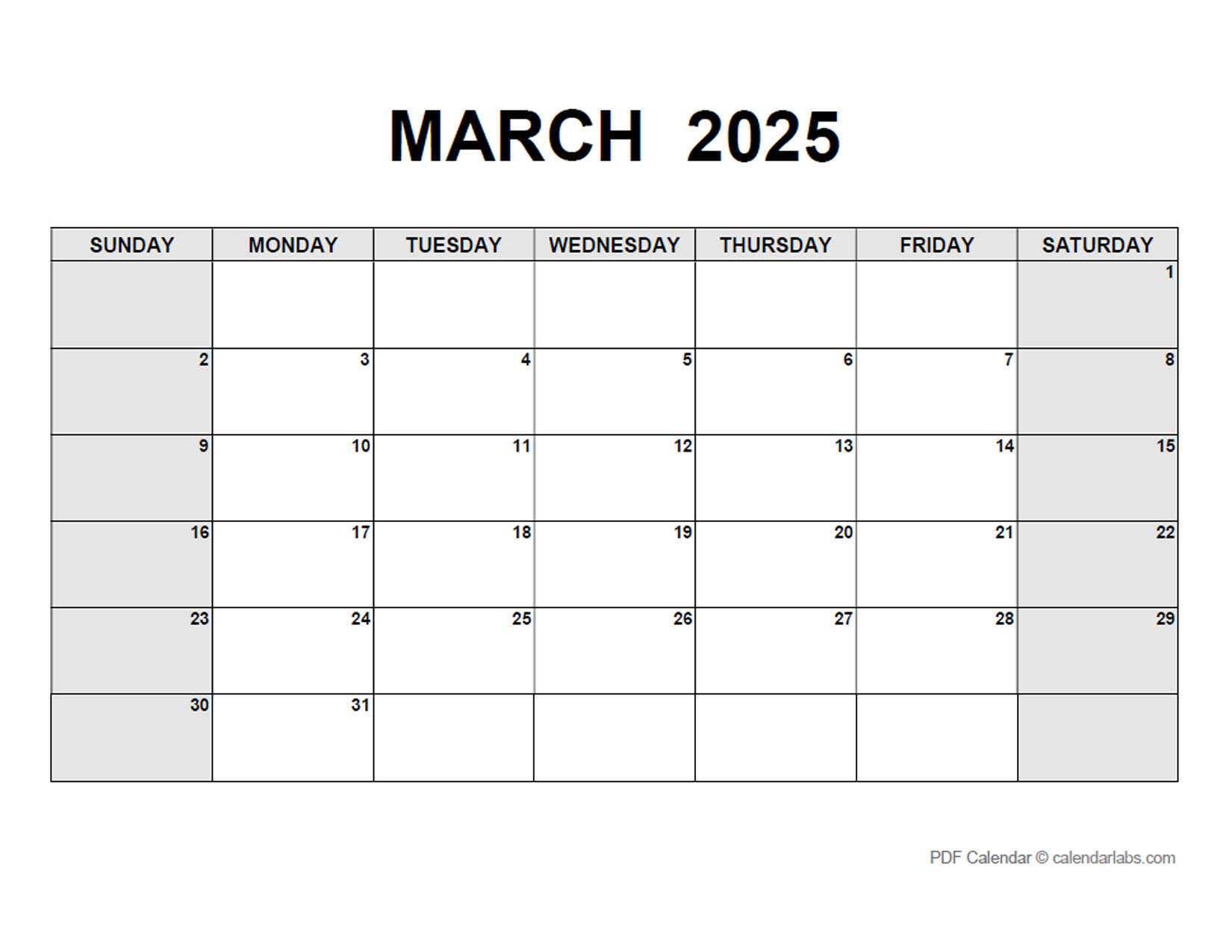 Calendarlabs March 2025 Printable Calendar Viki Almeria