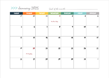 2025 Monthly Pages Calendar Template