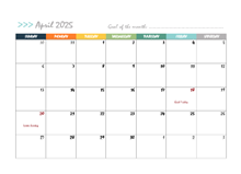 April 2025 Planner Template