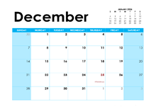 December 2025 Calendar with Holidays