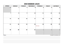 December 2025 Planner Excel