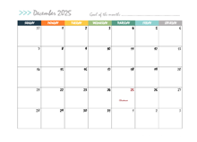 December 2025 Planner Template