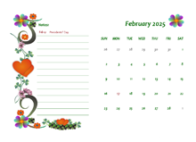 February 2025 Calendar Dates