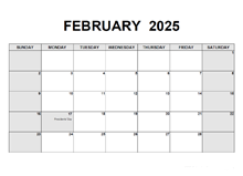 February 2025 PDF Calendar