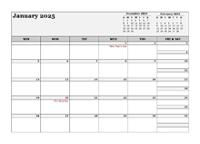 January 2025 Planner Template