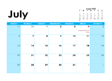 July 2025 Calendar with Holidays