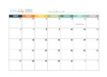 July 2025 Planner Template