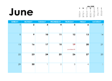 June 2025 Calendar with Holidays