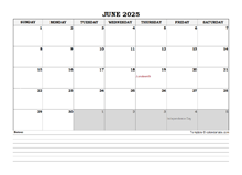 June 2025 Planner Excel