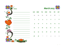 March 2025 Calendar Dates