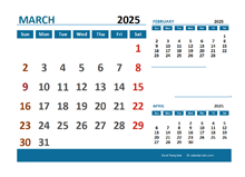 March 2025 Excel Calendar with Holidays