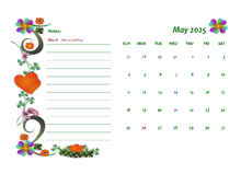 May 2025 Calendar Dates