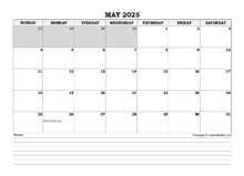 May 2025 Planner Excel