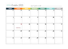 October 2025 Planner Template