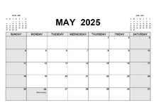 Printable May 2025 Calendar PDF