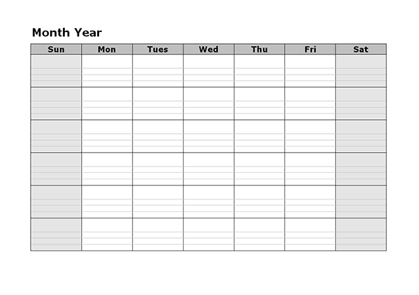 free 15 sample blank calendar templates in pdf free blank calendar