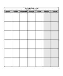 blank calendar template free printable blank monthly calendars
