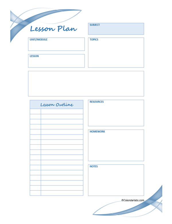 Daily Lesson Plan Template Free Printable Templates