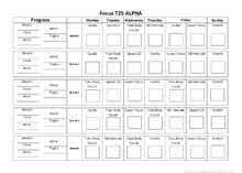 Beta T25 Calendar - Free Printable Templates