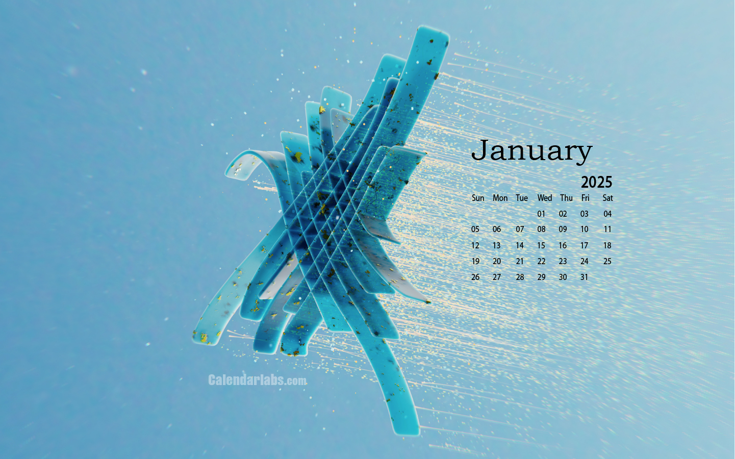January 2025 Calendar Desktop Wallpaper seka valeria