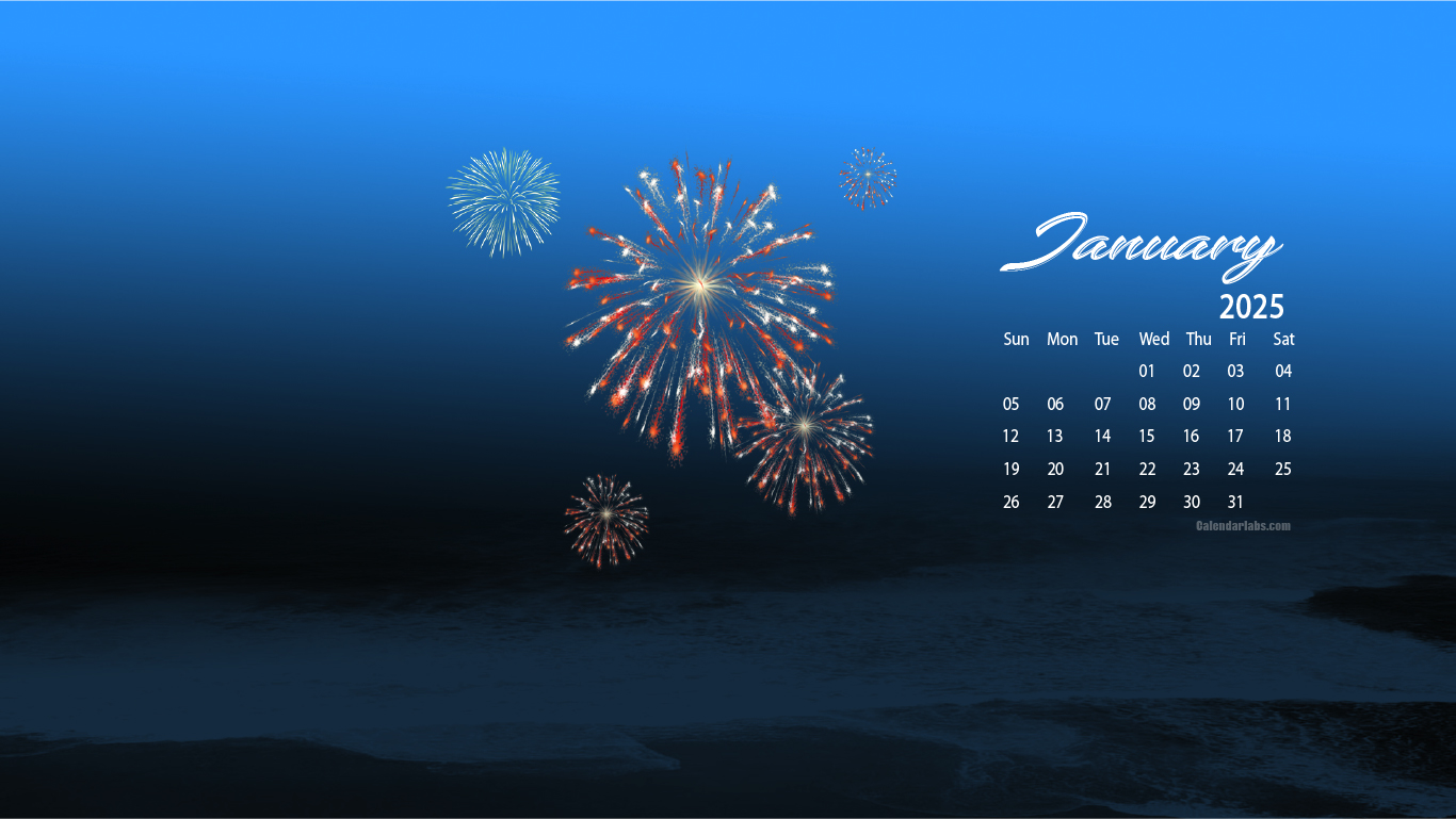 January 2025 Desktop Wallpaper Calendar - CalendarLabs