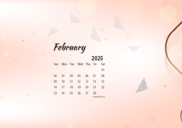February 2025 Desktop Calendar Wallpaper - tyne stesha