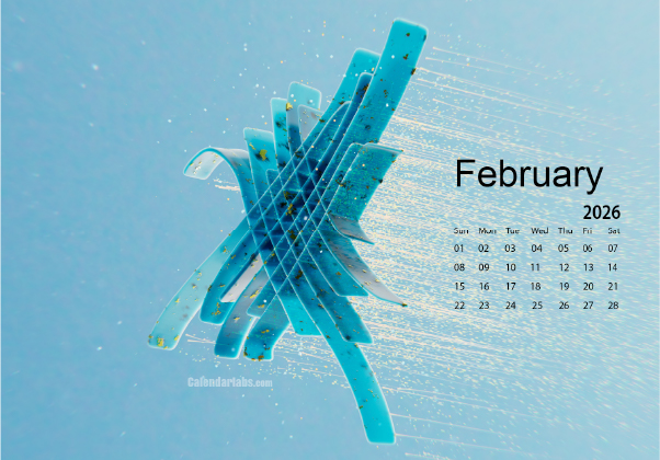 February 2026 Wallpaper Calendar Blue Theme.png
