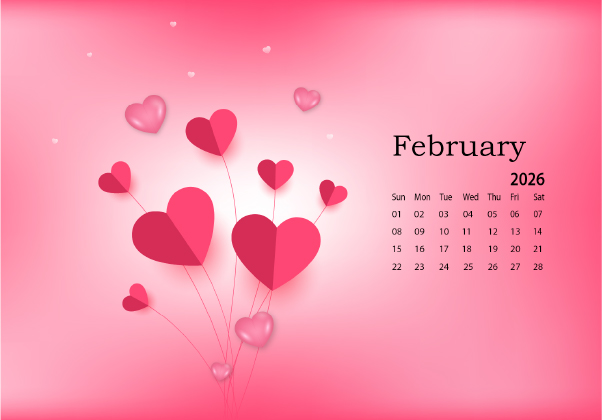 February 2026 Wallpaper Calendar Valentines Day.png