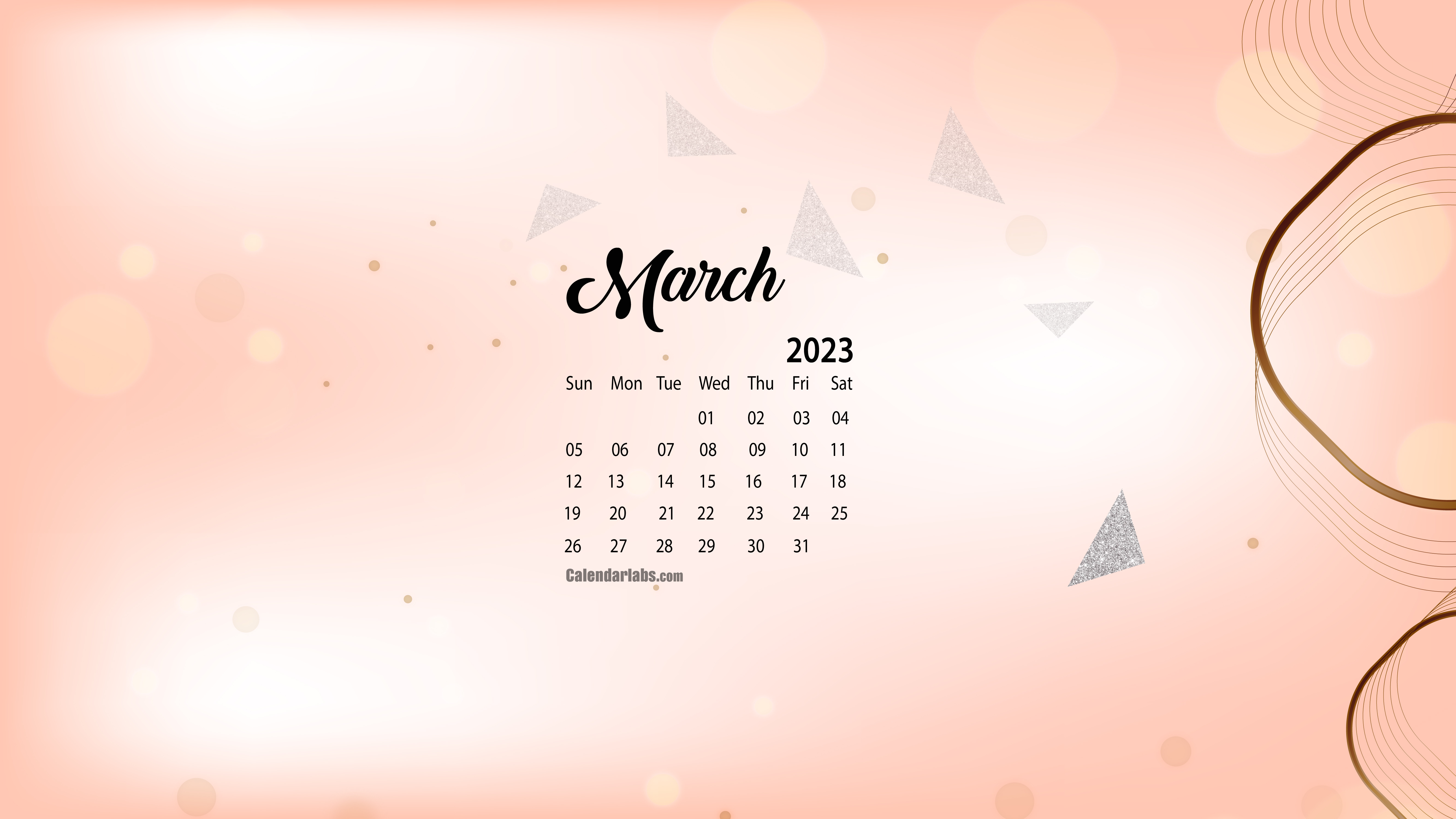 March 2023 Desktop Wallpaper Calendar - CalendarLabs