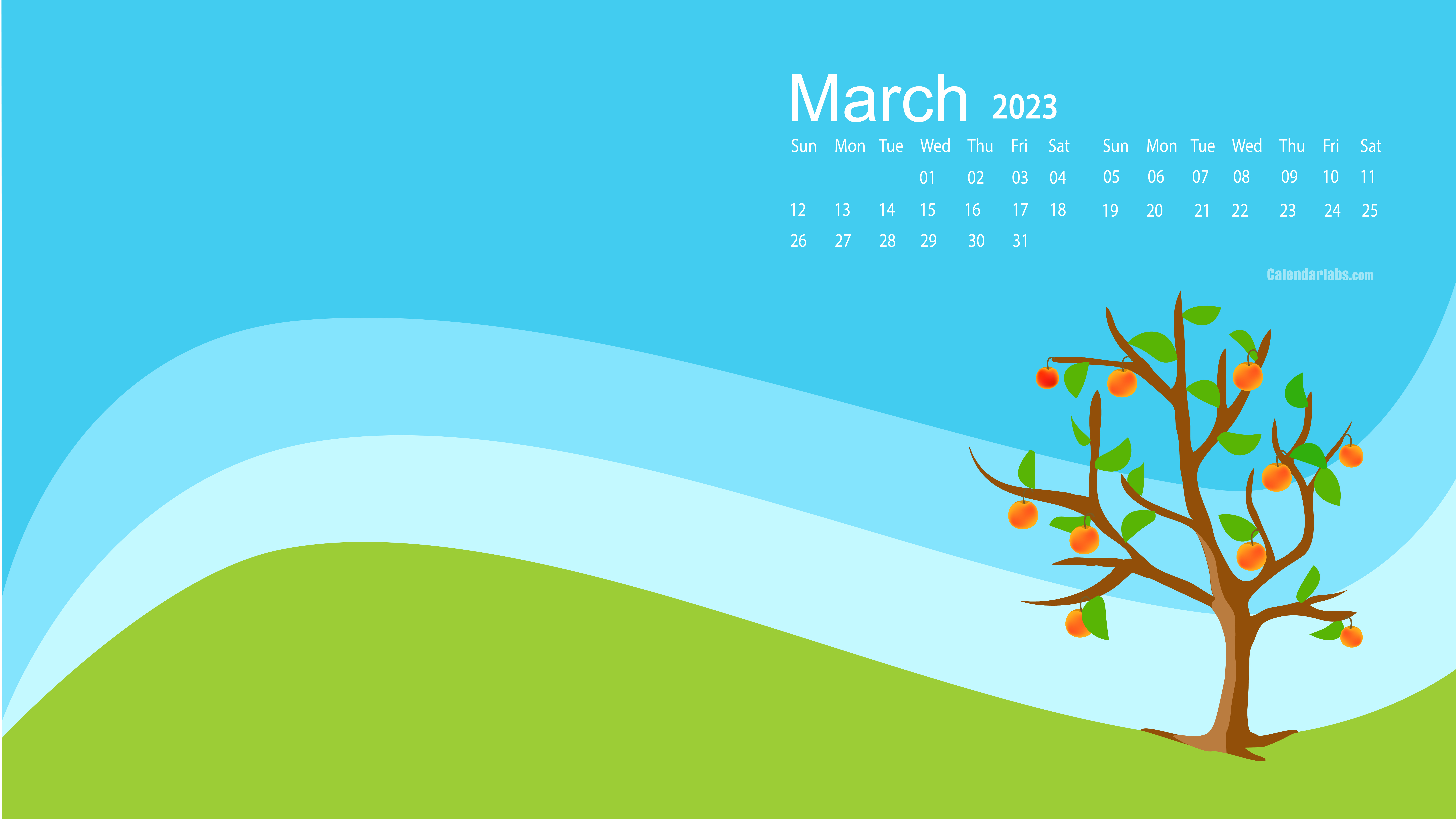 March 2023 Calendar Wallpaper  TubeWP