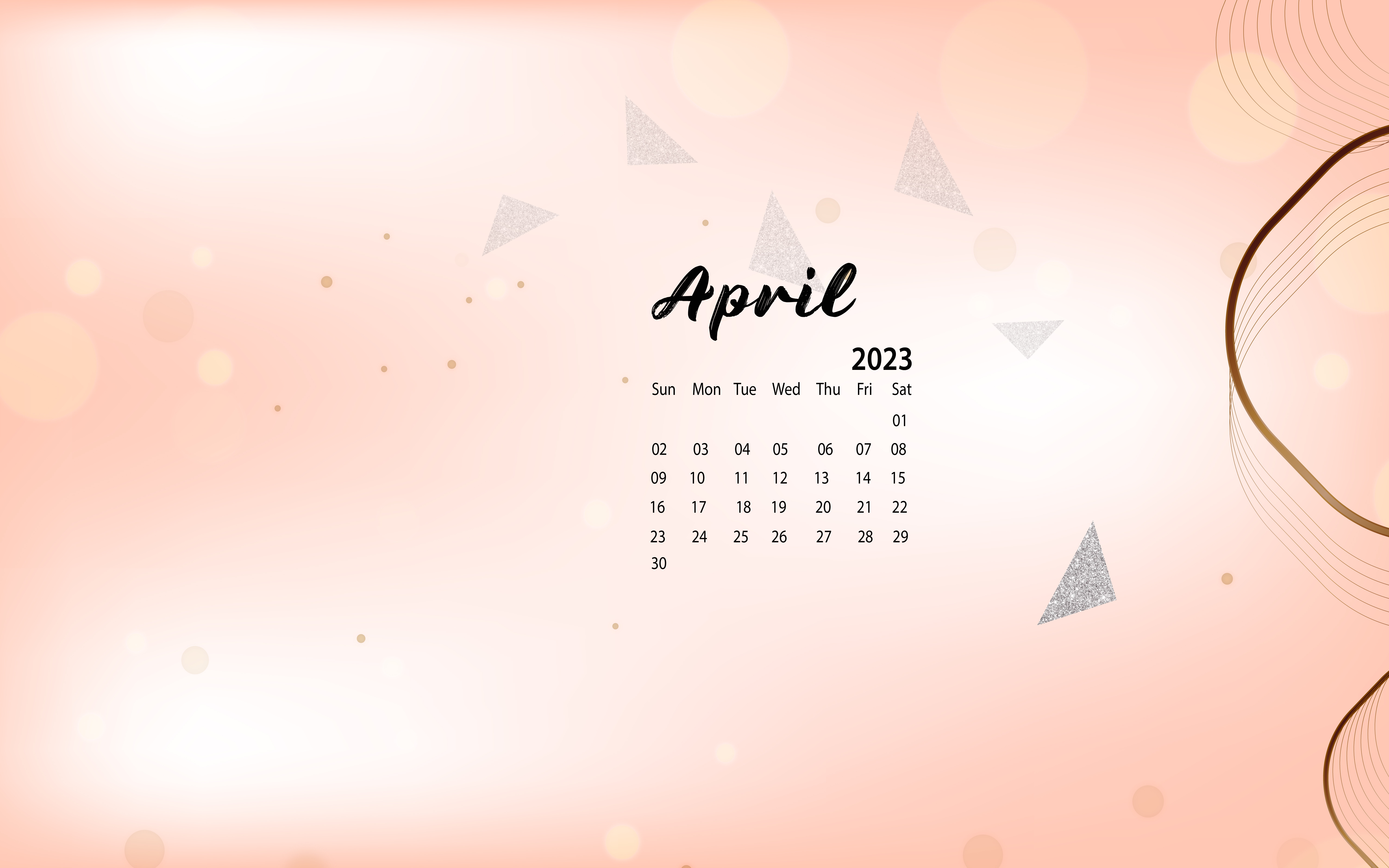 april desktop calendar