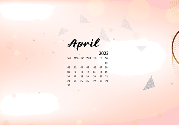 April 2023 Wallpaper Calendar Cute Glitter.png