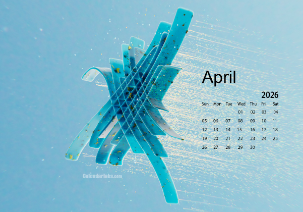 April 2026 Wallpaper Calendar Blue Theme.png
