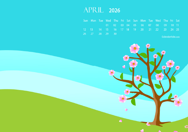 April 2026 Wallpaper Calendar Spring.png