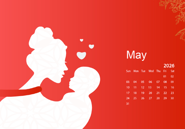May 2026 Wallpaper Calendar Mothers Day.png