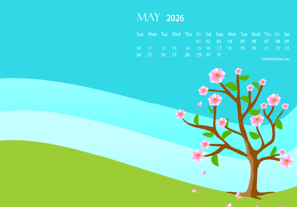 May 2026 Wallpaper Calendar Spring.png