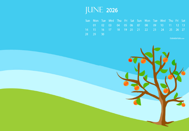 June 2026 Wallpaper Calendar Summer.png