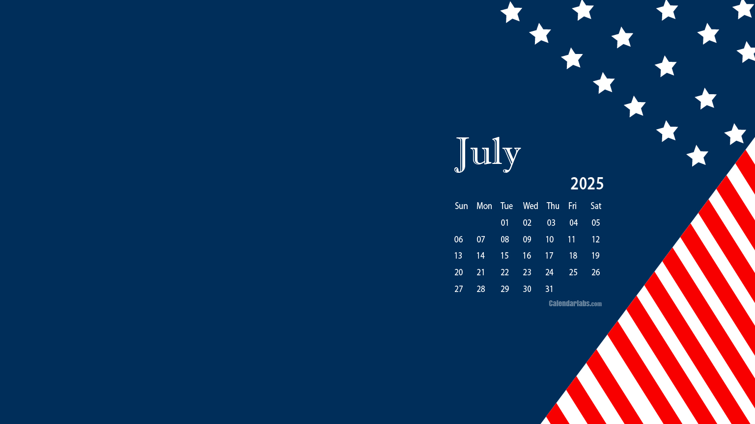 July 2025 Desktop Wallpaper Calendar CalendarLabs