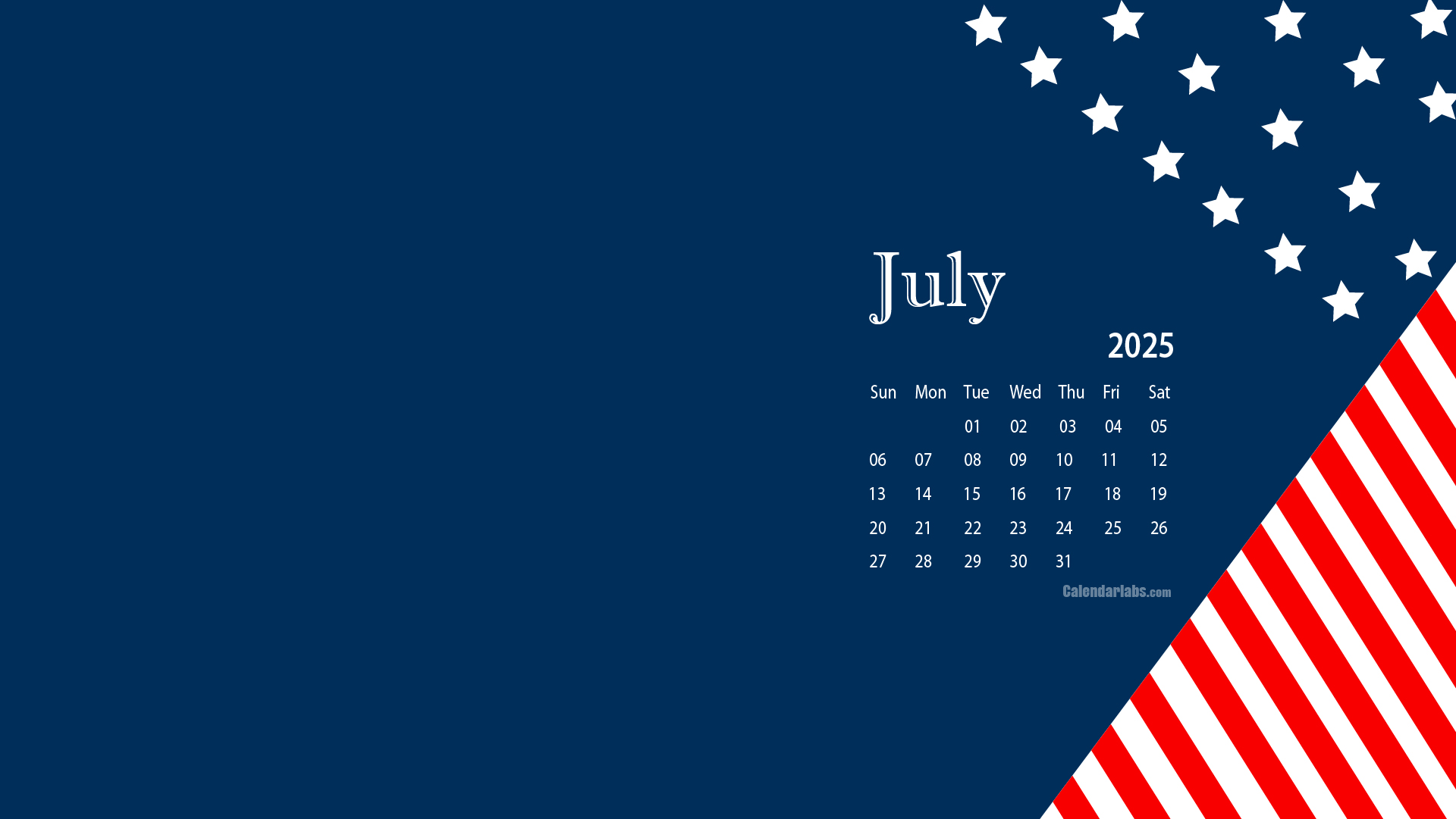July 2025 Desktop Wallpaper Calendar CalendarLabs