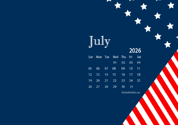 July 2026 Wallpaper Calendar Independence Day.png