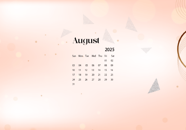 August 2025 Wallpaper Calendar Cute Glitter.png