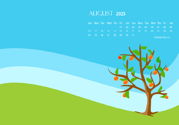 August 2025 Wallpaper Calendar Summer.png