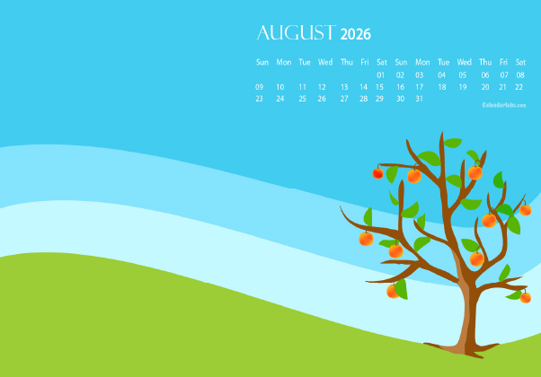 August 2026 Wallpaper Calendar Summer.png