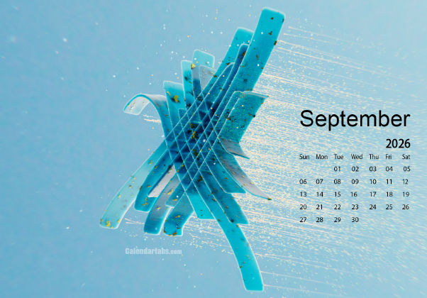 September 2026 Wallpaper Calendar Blue Theme.png