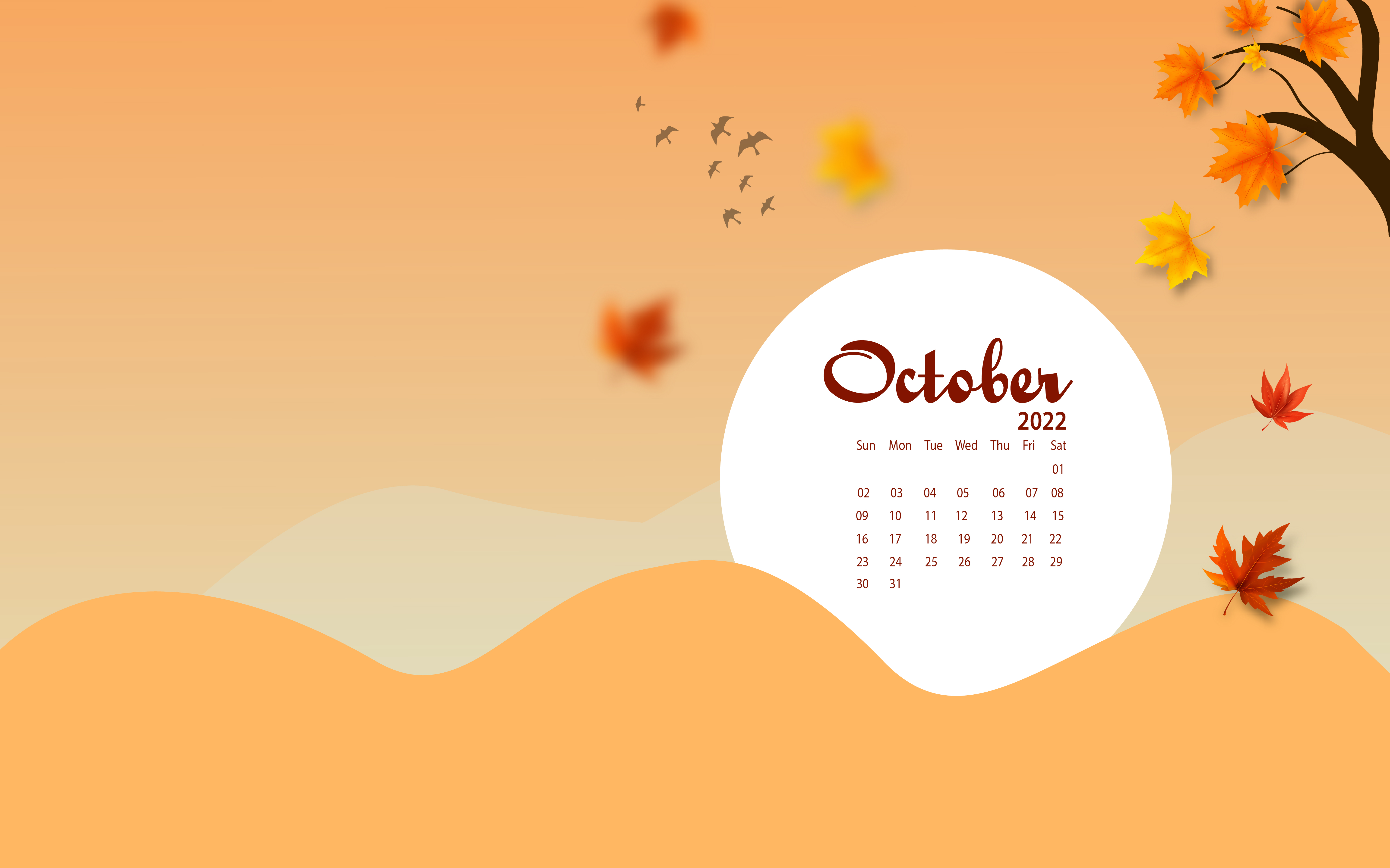 Beautiful October Desktop  Mobile Wallpaper  Free Backgrounds