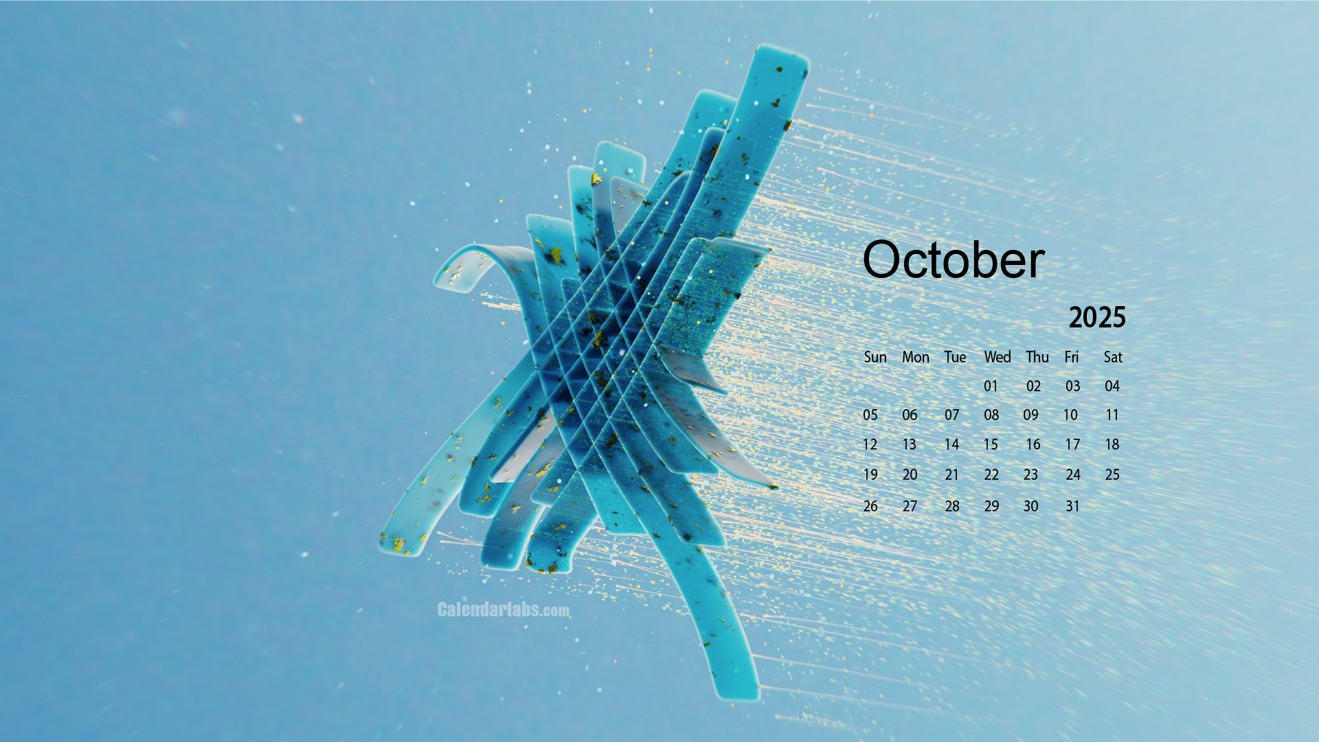 October 2025 Desktop Wallpaper Calendar CalendarLabs