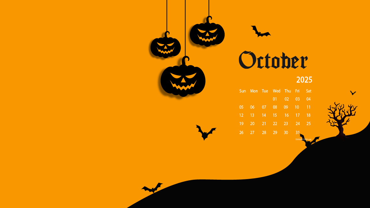 October 2025 Desktop Wallpaper Calendar CalendarLabs