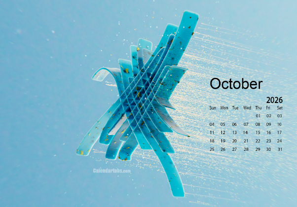 October 2026 Wallpaper Calendar Blue Theme.png
