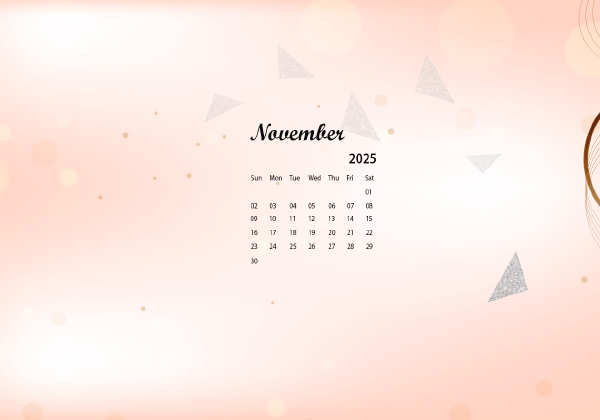 November 2025 Wallpaper Calendar Cute Glitter.png